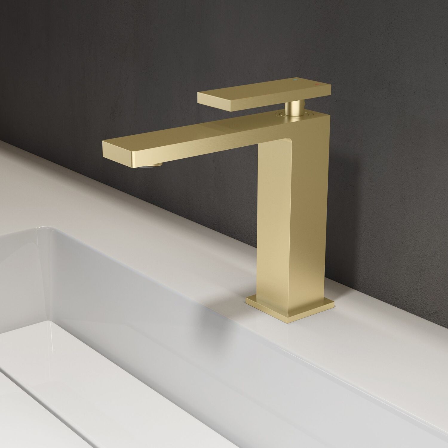 Смеситель Vincea Rim VBF-2DS1BG для раковины, цвет брашированное золото - фото 1