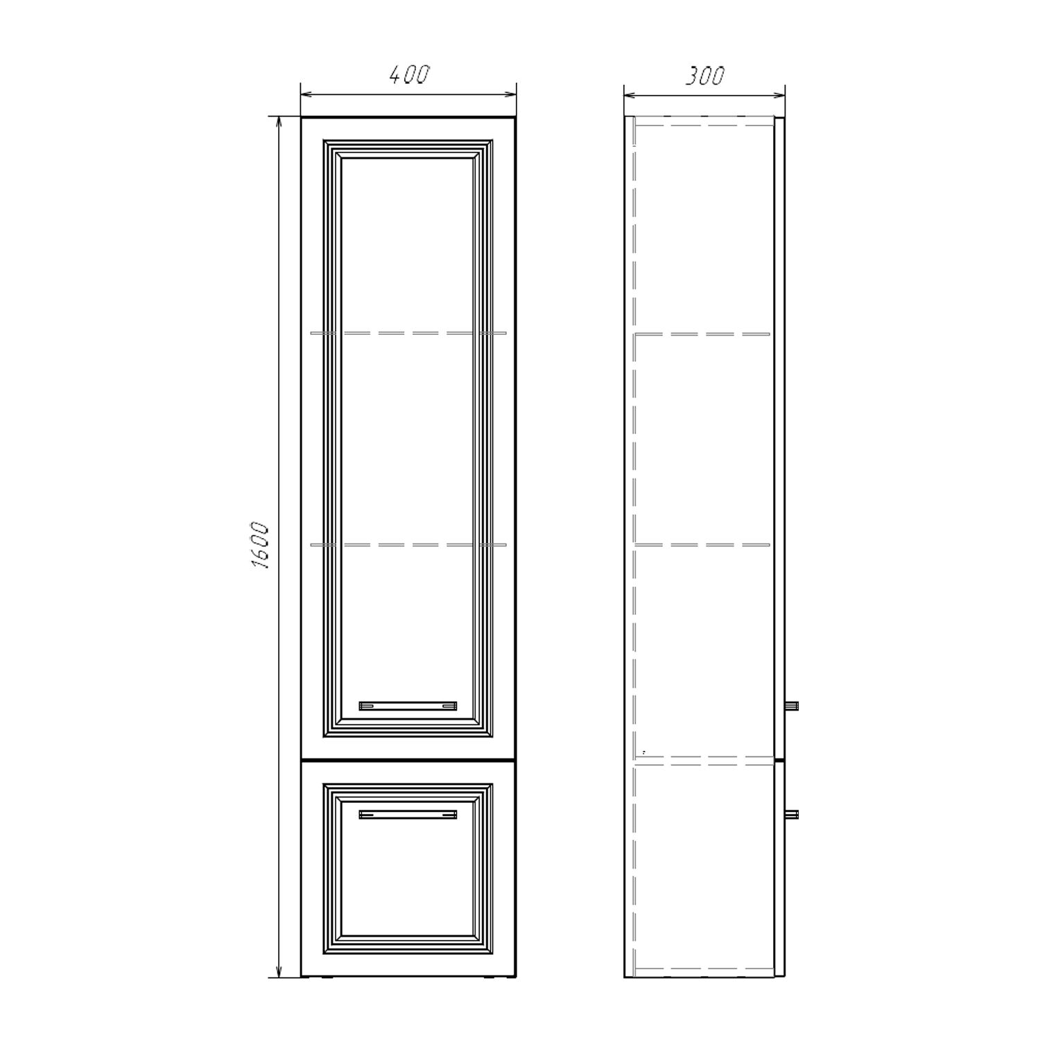 Шкаф-пенал Comforty Бросно 40 П, цвет оружейная сталь - фото 1