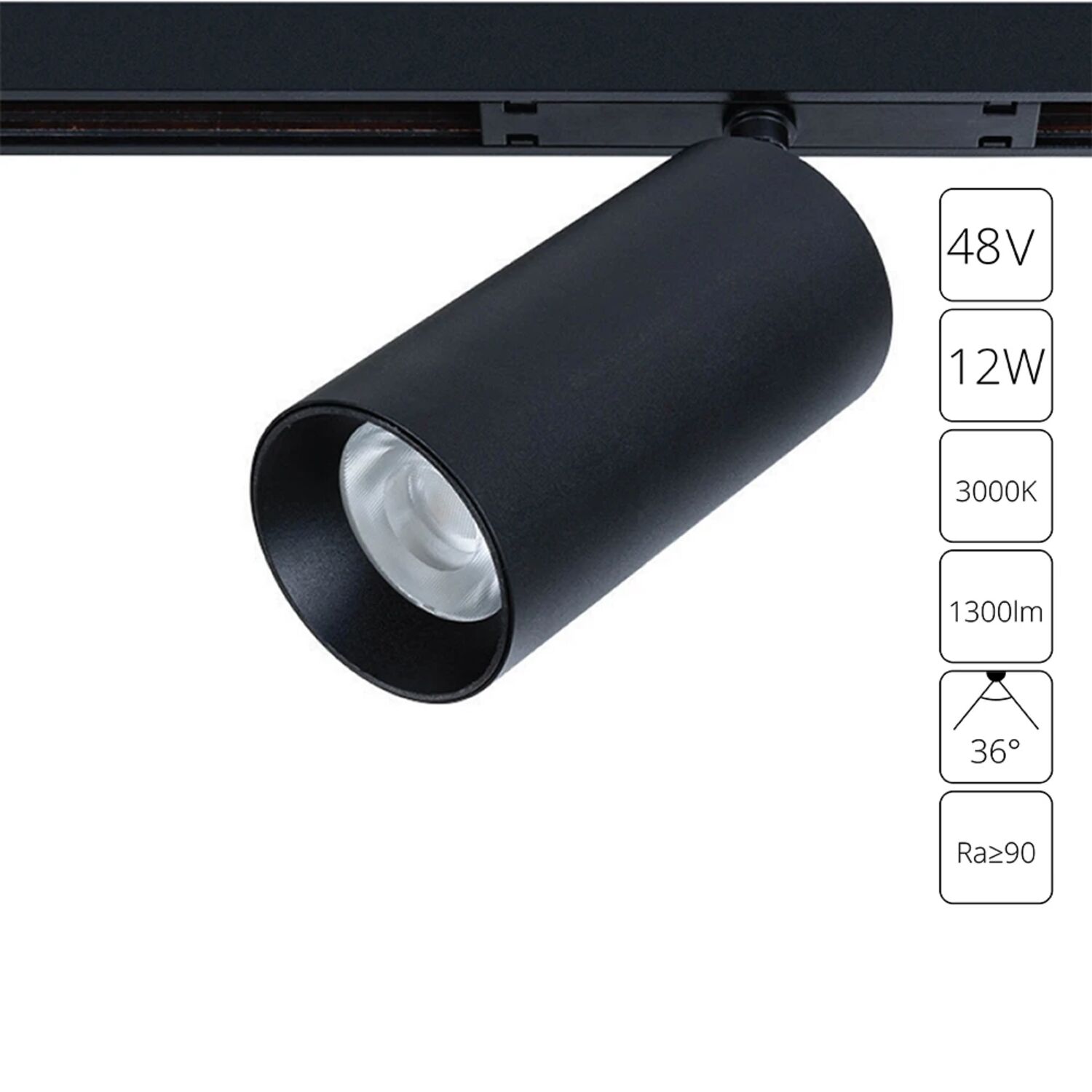 Магнитный трековый светильник Arte Lamp Optima A7281PL-1BK, арматура черный 