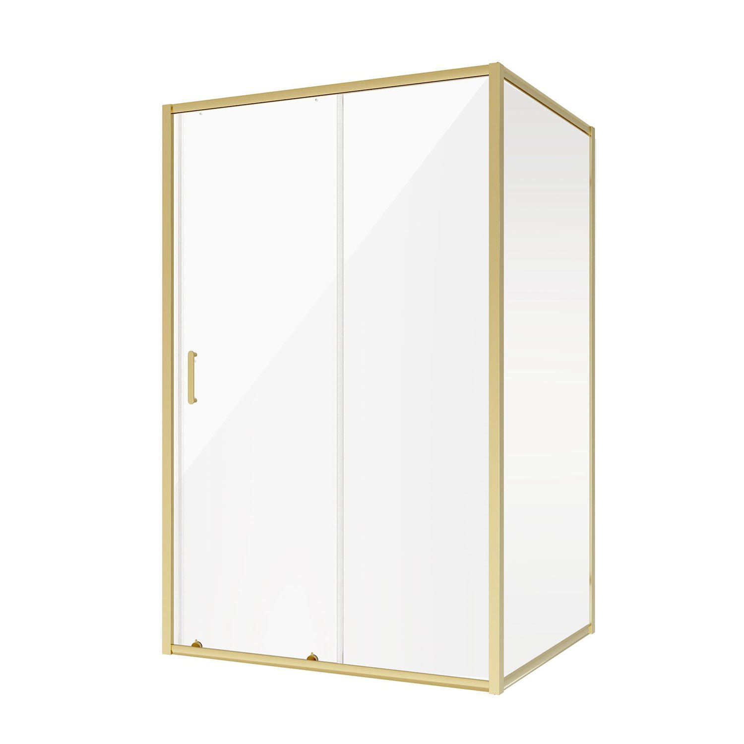 Душевой уголок Niagara Nova NG-42-12AG-A70G 120x70, стекло прозрачное, профиль холодное золото - фото 1