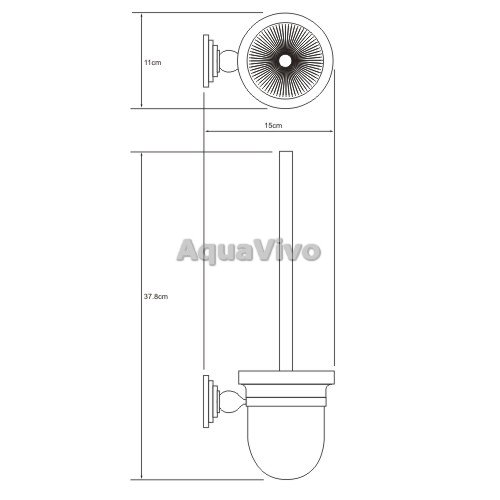 Ершик WasserKRAFT Ammer K-7027 для унитаза, цвет матовый хром