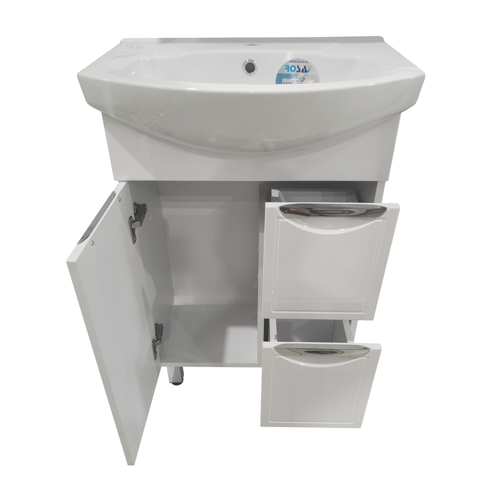 Тумба под раковину Corozo Монро 65, цвет белый - фото 1