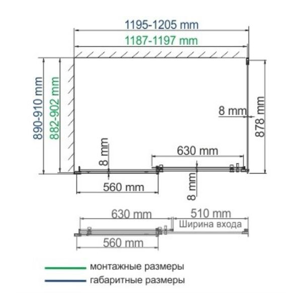 Душевой уголок WasserKRAFT Dinkel WasserSchutz 58R07 120x90, стекло прозрачное, профиль серебристый - фото 1