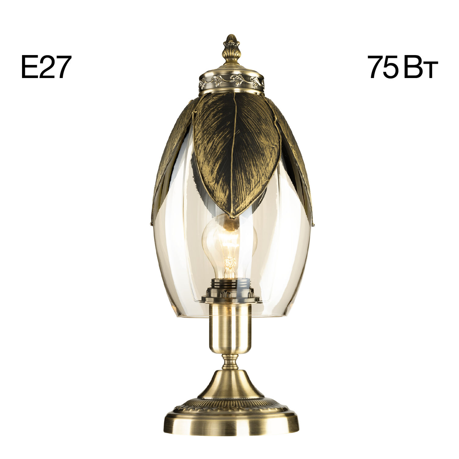 Настольный светильник Citilux Garuda CL420813, арматура бронза, плафоны стекло шампань