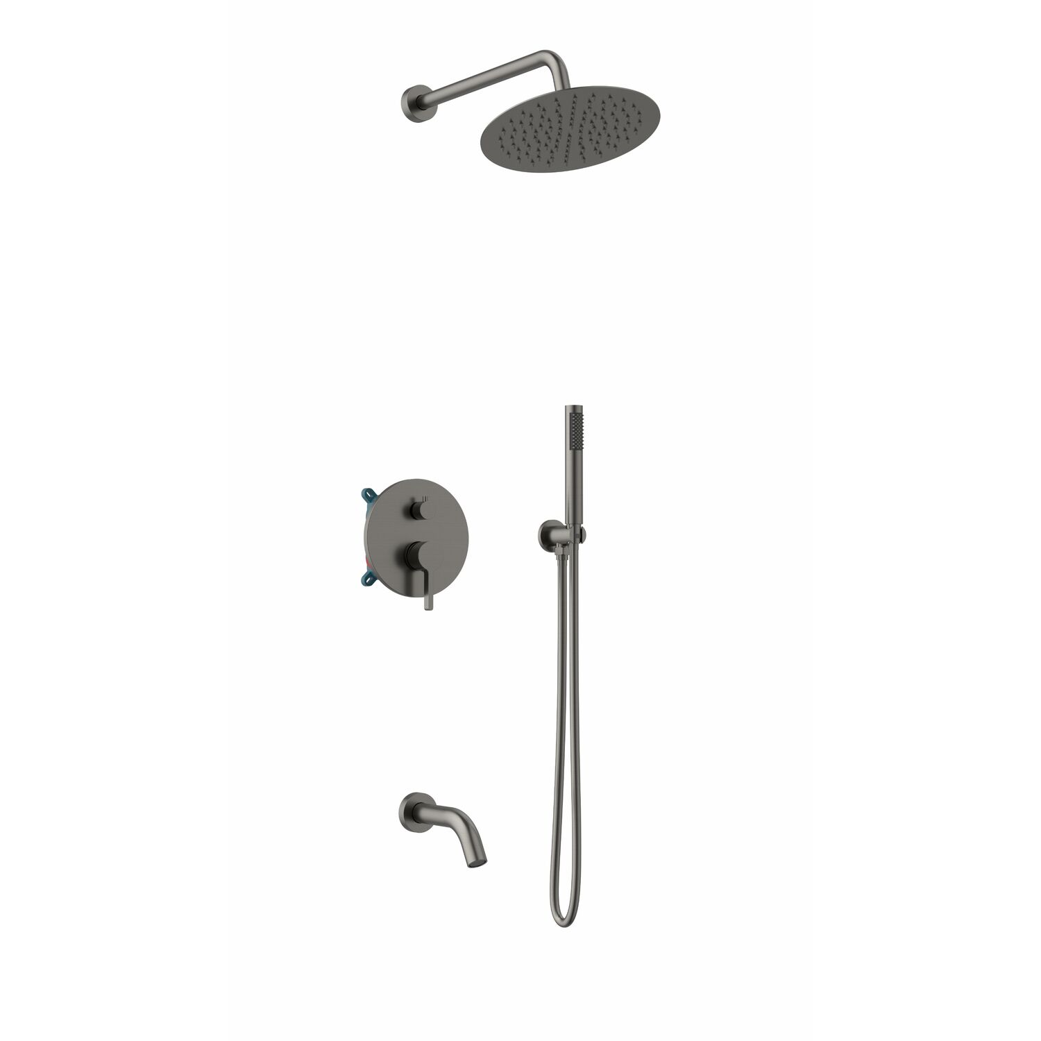 Душевой комплект Vincea Villa VSFW-1VL3GM, встраиваемый, цвет вороненая сталь