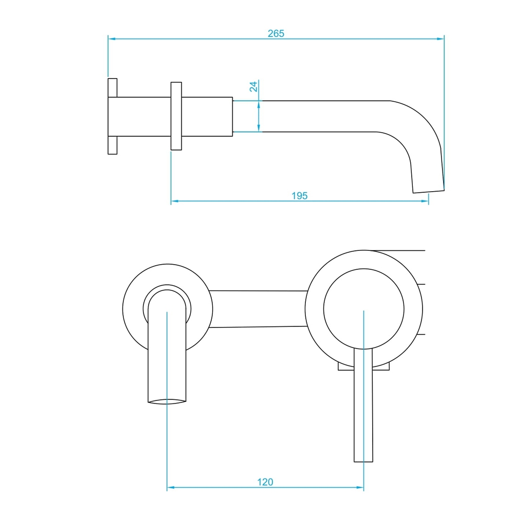 Смеситель RGW Shower Panels SP-47 B для раковины, встраиваемый, цвет черный