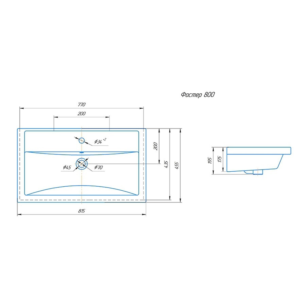 Мебель для ванной Corozo Теона 80, подвесная, цвет белый