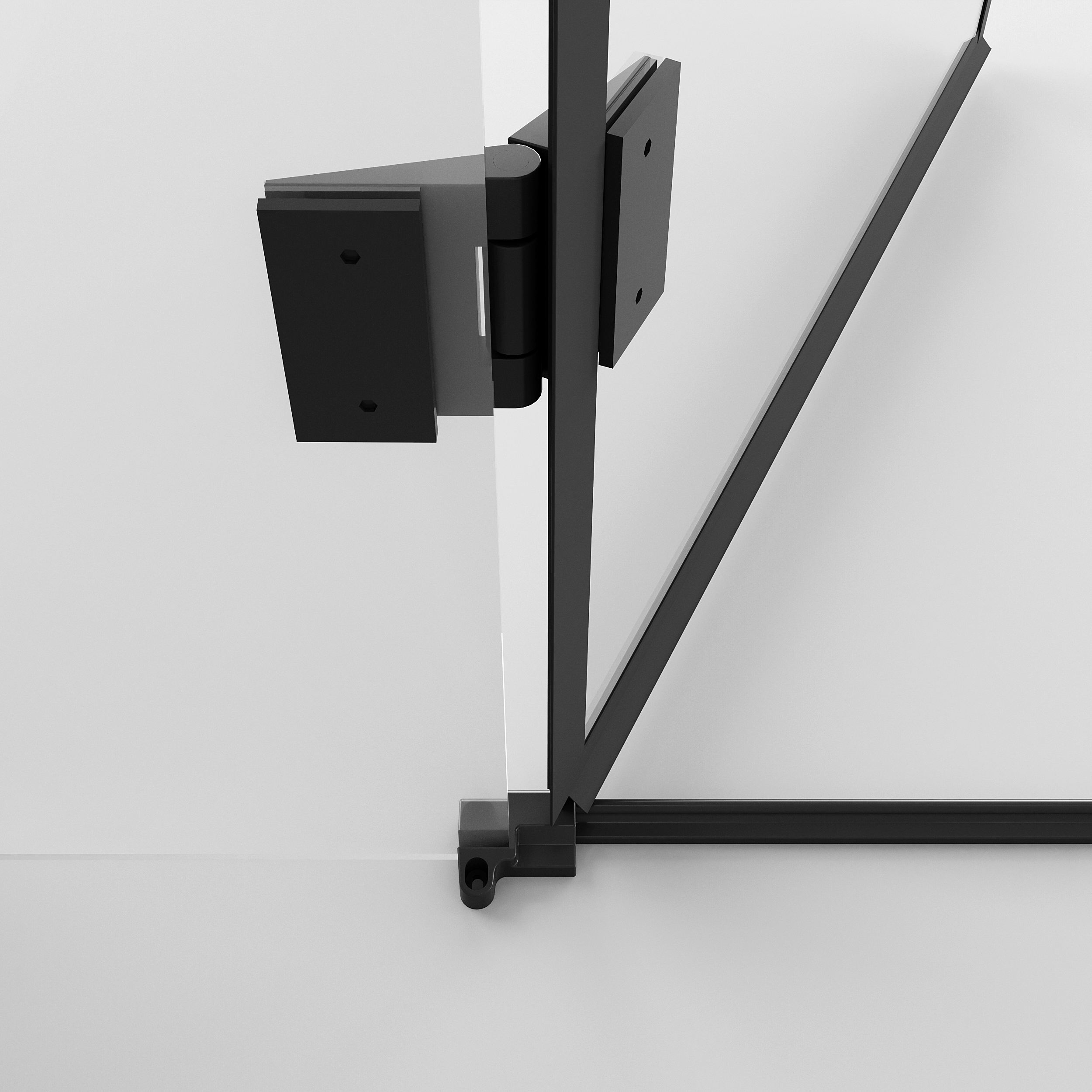 Душевой уголок Niagara Nova NG-6832-34 Black 100x100, стекло прозрачное, профиль черный матовый