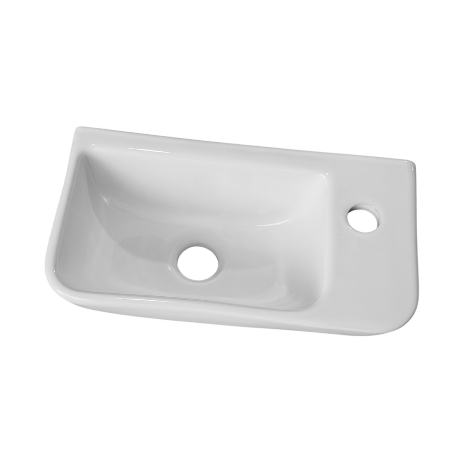 Раковина Joki Flumen JK86264015 подвесная, правая, 40х22, цвет белый глянцевый - фото 1