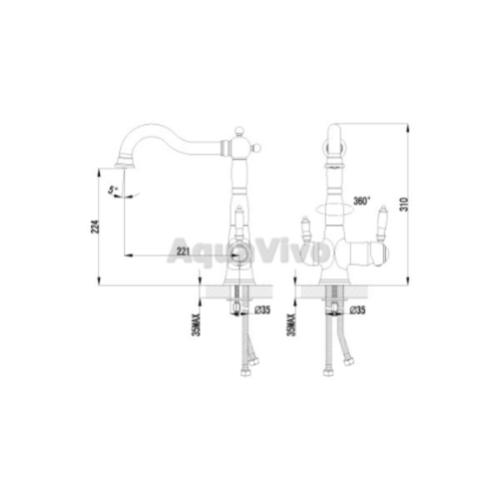 Смеситель Lemark Comfort LM3065C для кухни, под фильтр, цвет хром