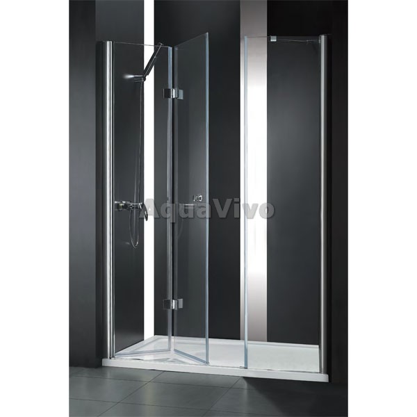 Душевая дверь Cezares ELENA-W-BS-13-40+45/45-C-Cr 130, стекло прозрачное, профиль хром