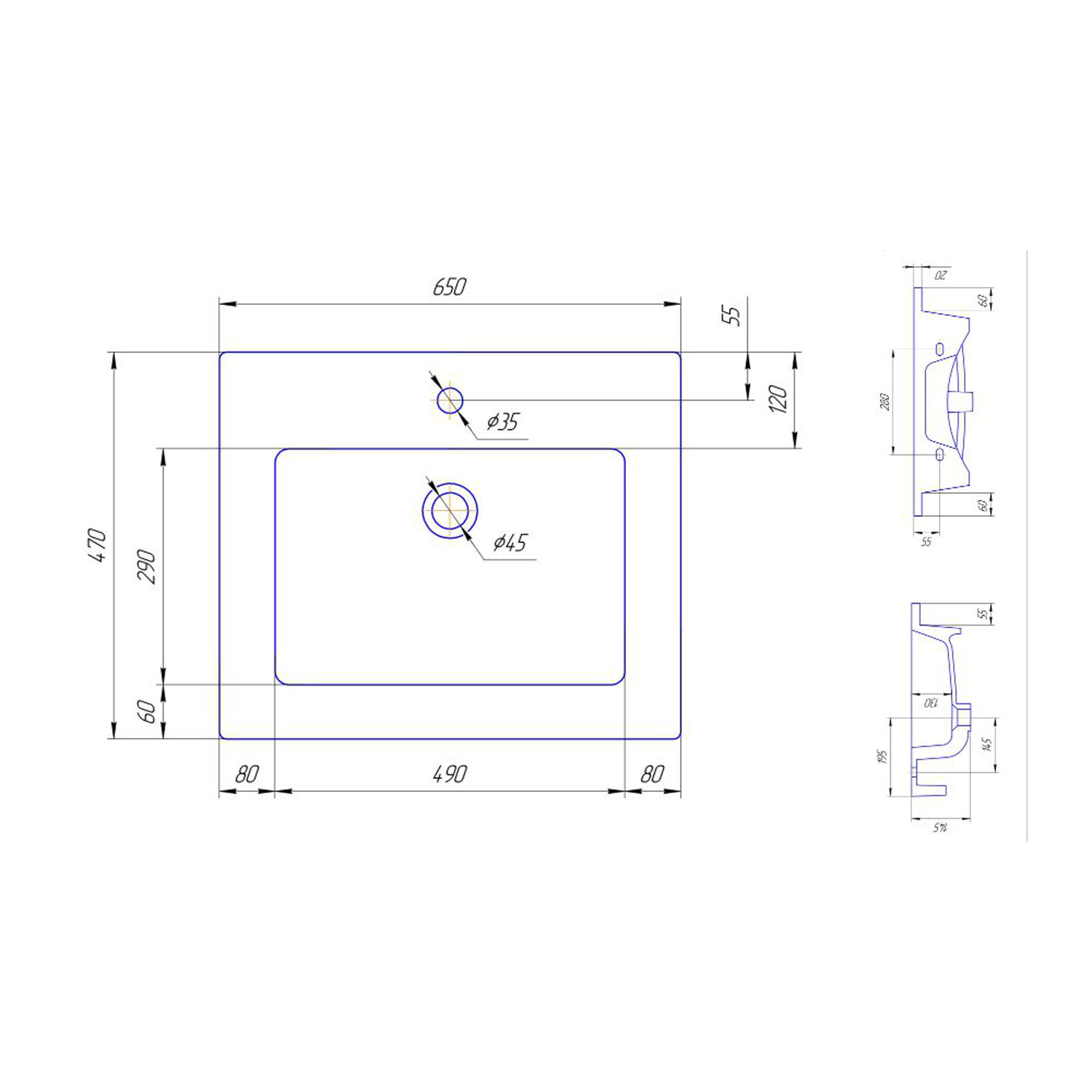 Мебель для ванной Corozo Юта 65, напольная, цвет белый