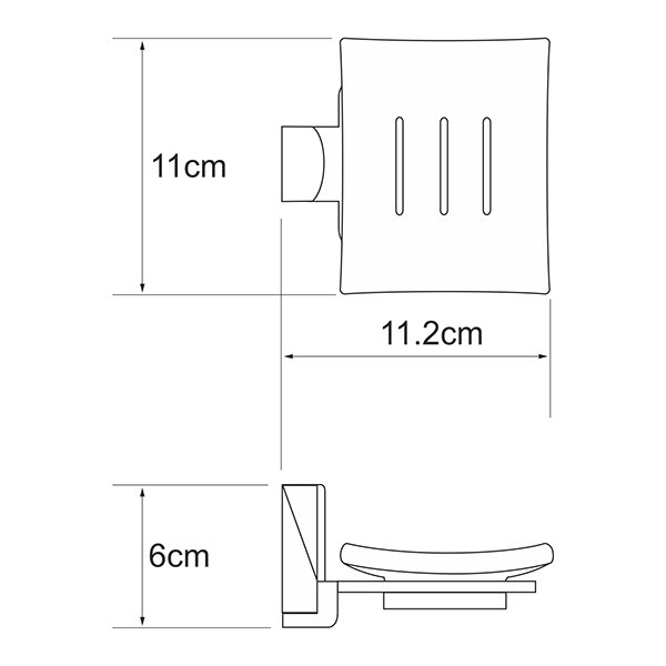 Мыльница WasserKRAFT Leine K-5029WHITE, цвет белый / хром - фото 1