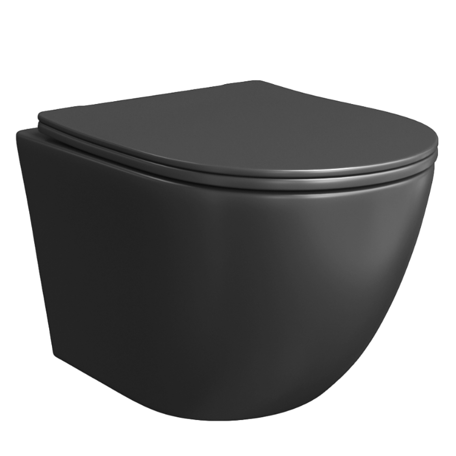 Унитаз Joki Stella T JK1141020MB подвесной, безободковый, смыв Торнадо, с сиденьем микролифт, цвет черный