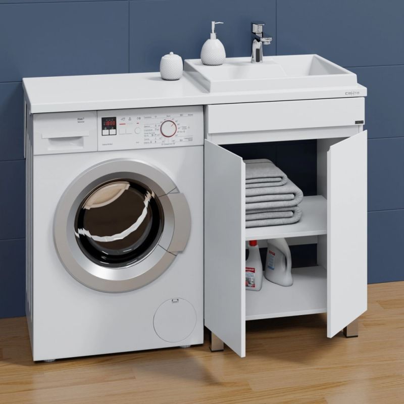 Тумба под раковину Санта Марс 59 напольная, с дверцами, цвет белый - фото 1