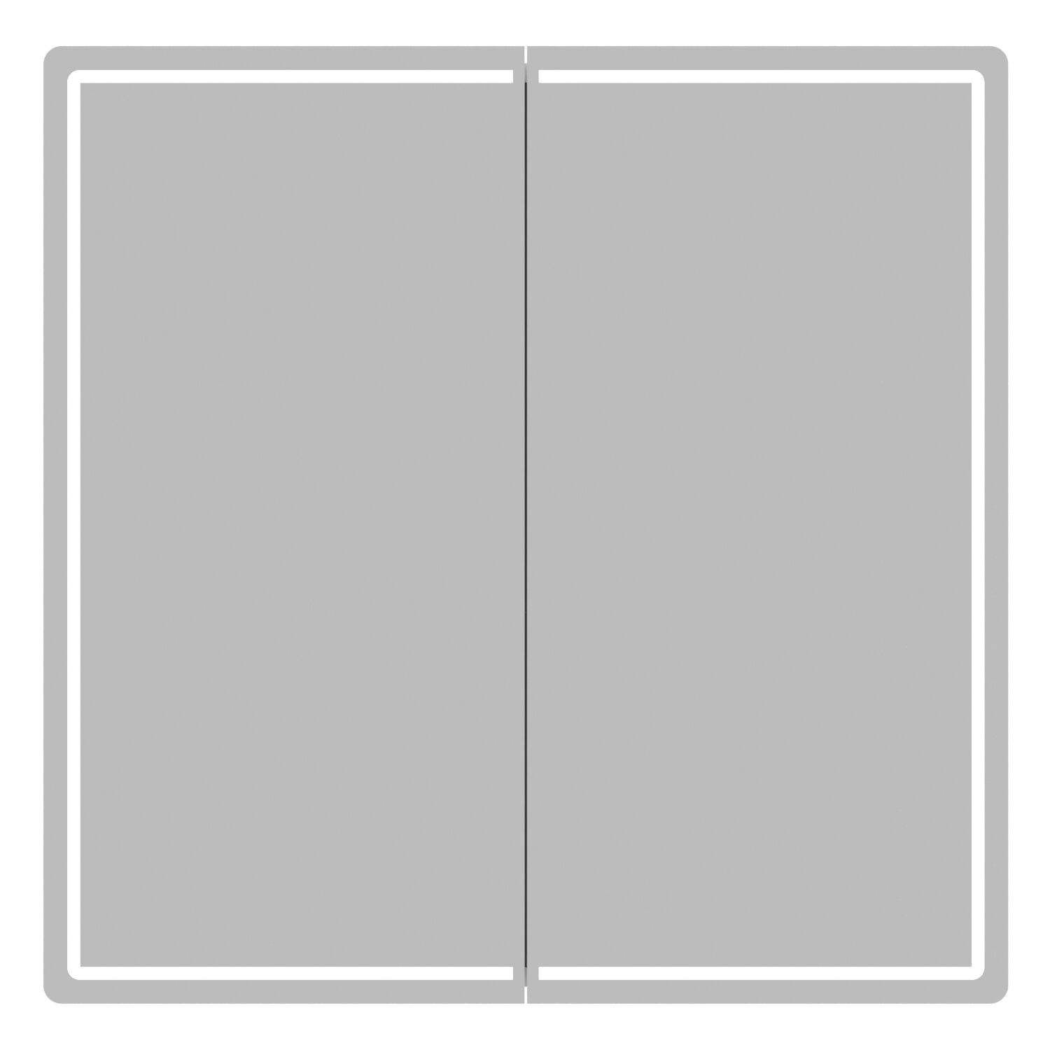 Шкаф-зеркало Mixline Вектор 80, с подсветкой, цвет белый