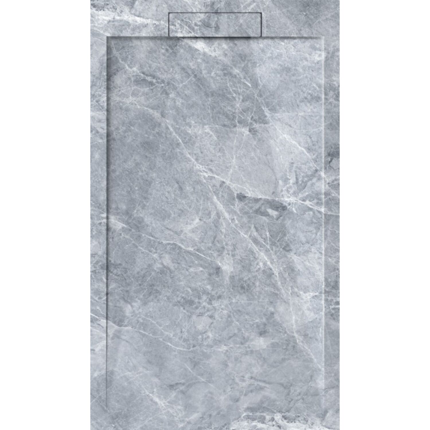 Поддон Esbano Luxe ESP-LM128VG 120x80, искусственный камень, цвет  мрамор серый