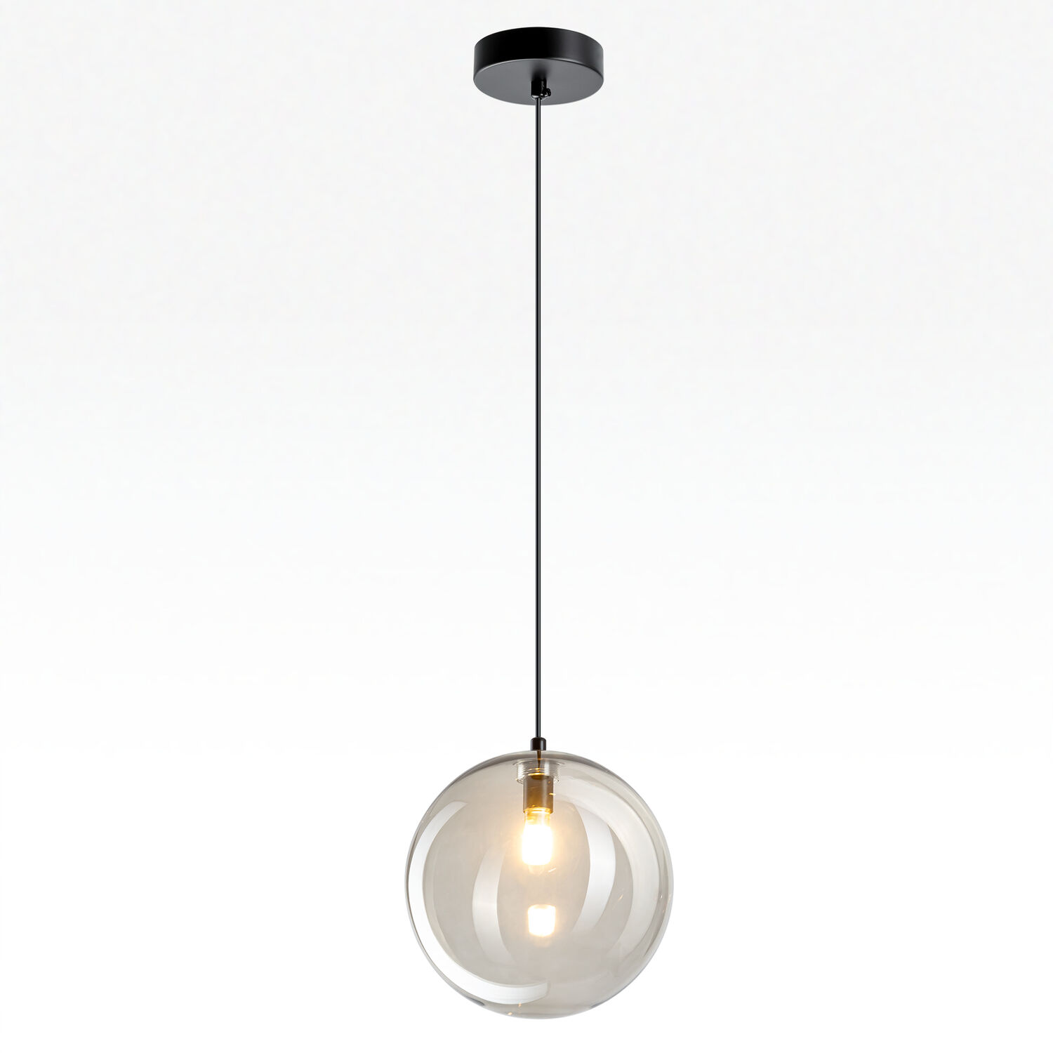 Подвесной светильник Citilux Orton CL202021, арматура черная, плафоны стекло дымчатое - фото 1