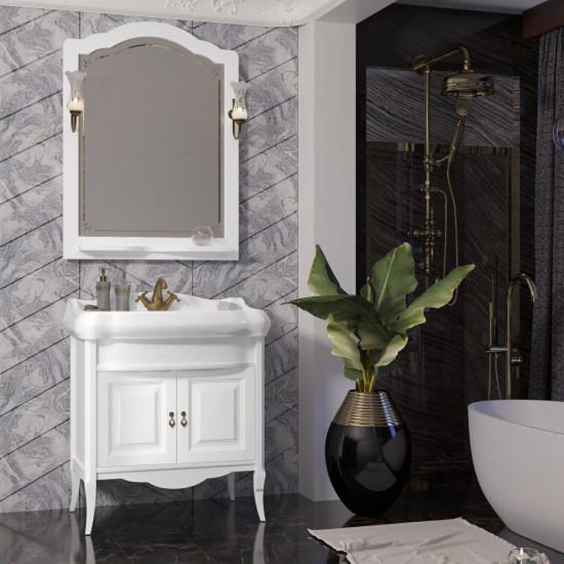 Мебель для ванной Опадирис Лоренцо 80, цвет белый матовый - фото 1