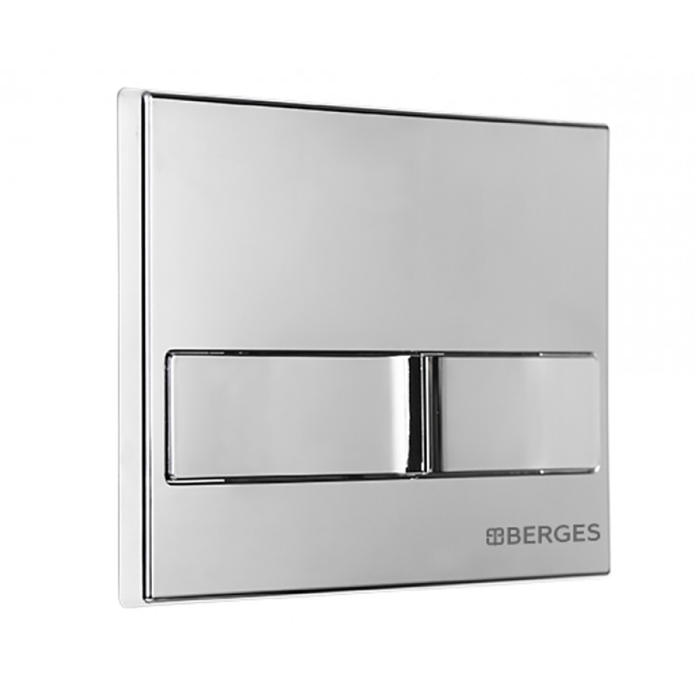 Комплект Berges 043386 унитаза Okus Rimless с сиденьем микролифт и инсталляции Novum с кнопкой L3 хром глянец - фото 1