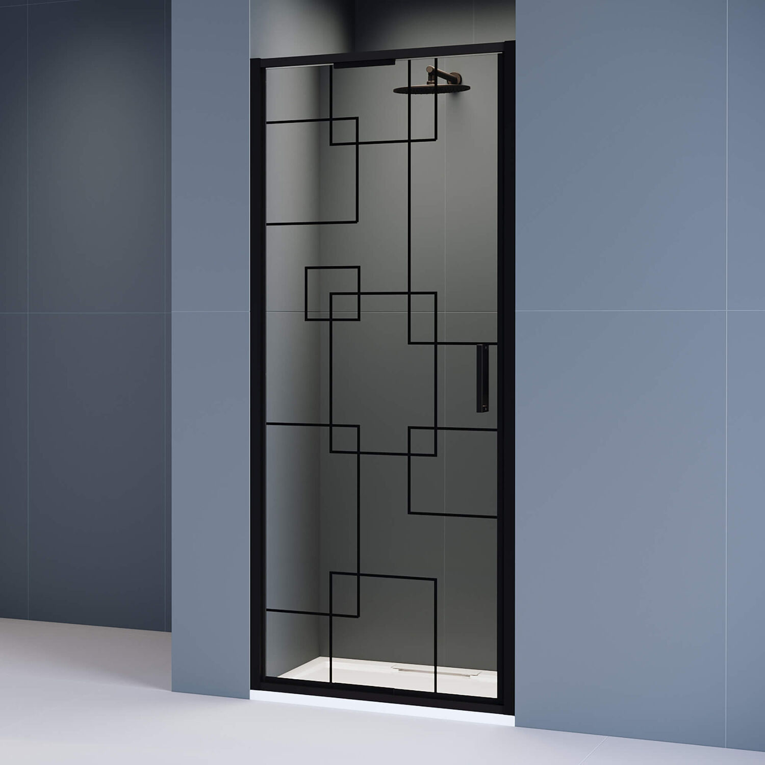 Душевая дверь RGW Stilvoll SV-05B 80x195, стекло прозрачное smart line black, профиль черный