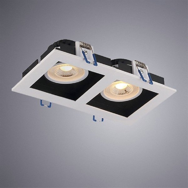 Точечный светильник Arte Lamp Grado A2710PL-2WH, арматура черная / белая, 19х11 см - фото 1