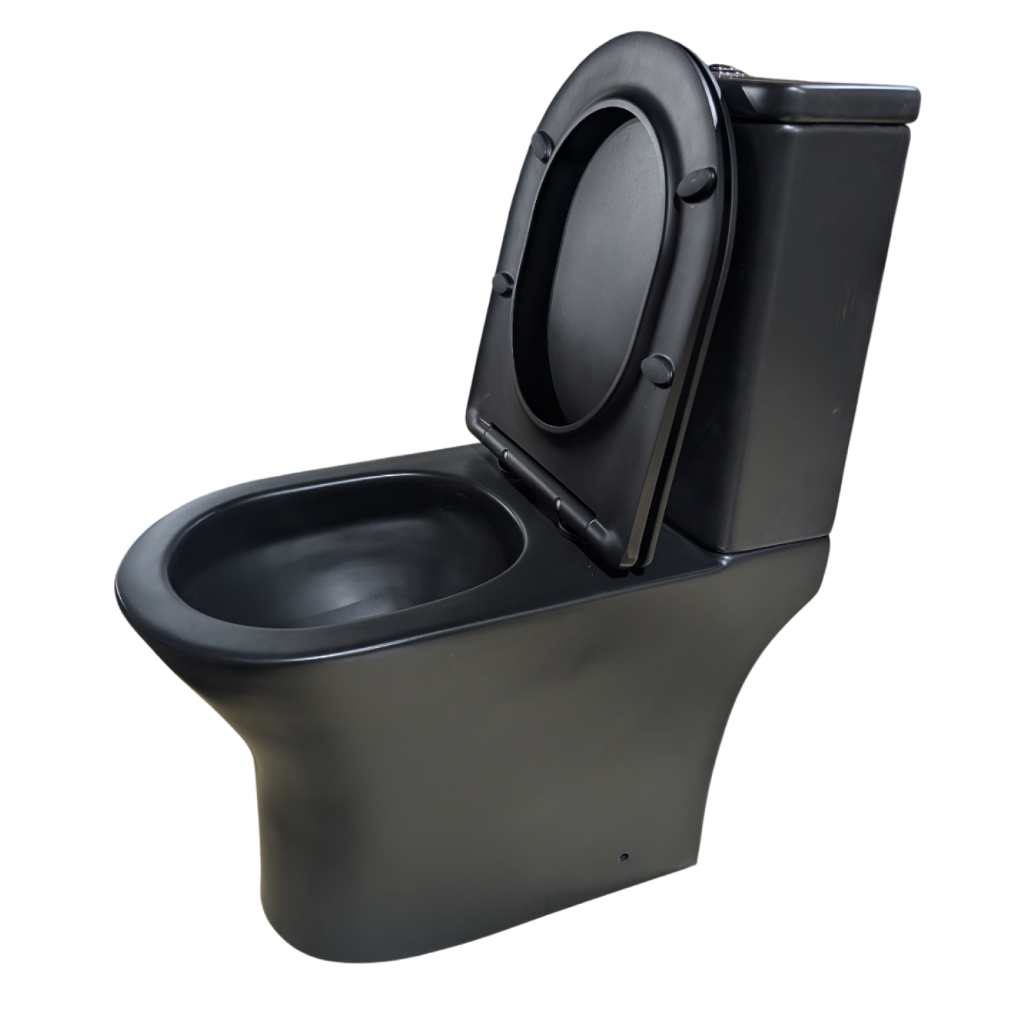 Унитаз напольный Joki Astra T JK2061065MB с безободковой чашей, смыв ТОРНАДО, с сиденьем микролифт, цвет черный