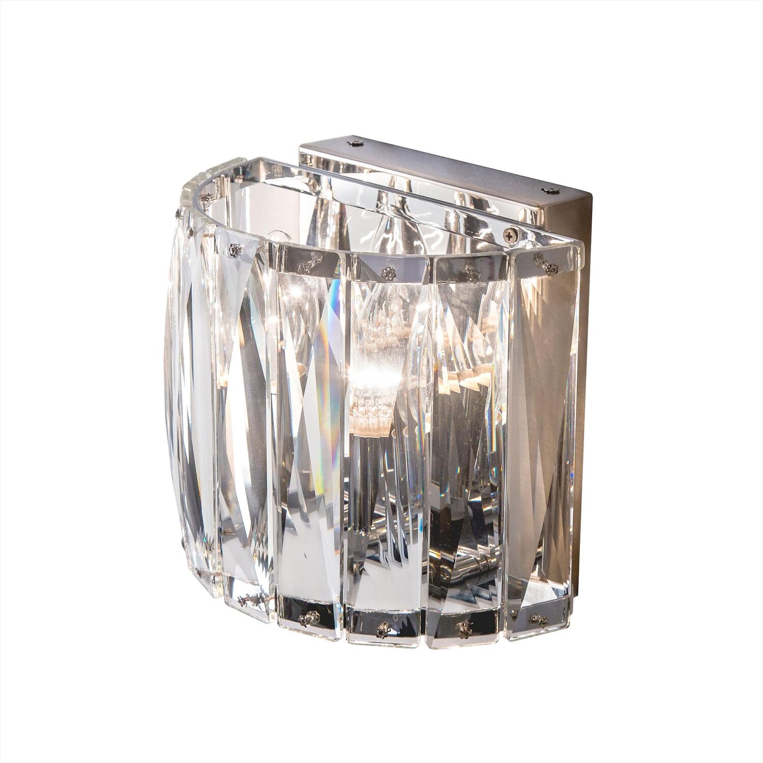 Бра Citilux Aria EL321W02, арматура хром, плафоны хрусталь прозрачный