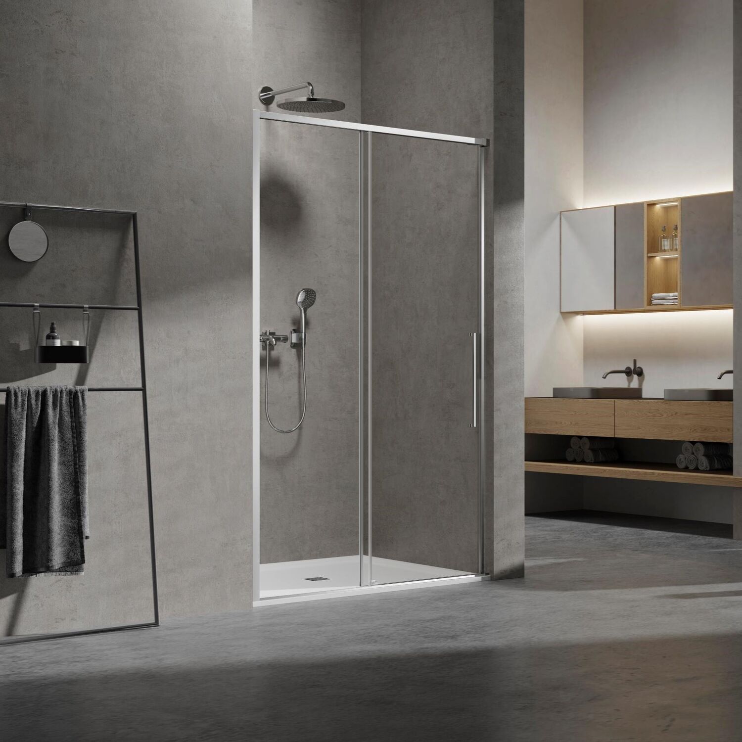 Душевая дверь Vincea Slim VDS-6SL 130x200, стекло прозрачное, профиль хром