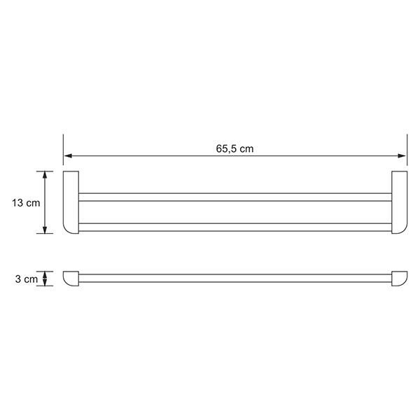 Полотенцедержатель WasserKRAFT Kammel K-8340WHITE, 66 см, цвет белый