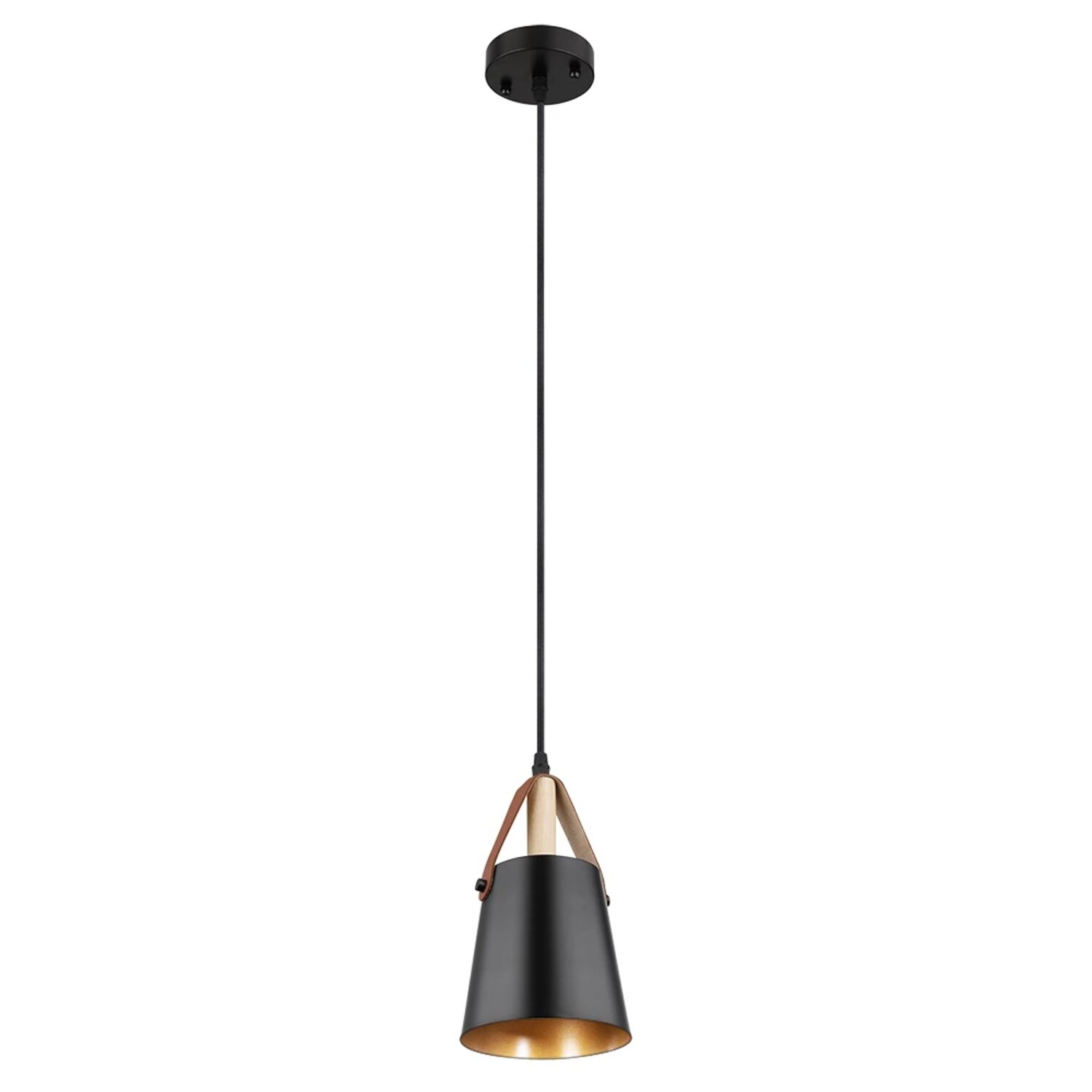Подвесной светильник Arte Lamp Thomas A7032SP-1BK, арматура черный, плафон металл черный