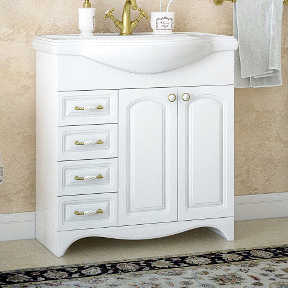 Тумба под раковину Corozo Классика 80, цвет белый