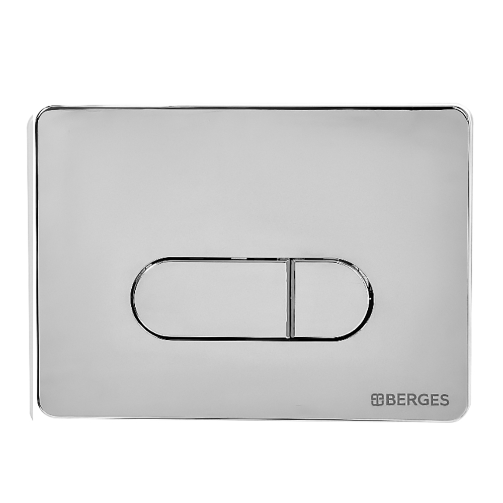 Комплект Berges 043375 унитаза Vita Rimless с сиденьем микролифт и инсталляции Novum с кнопкой D3 хром глянец