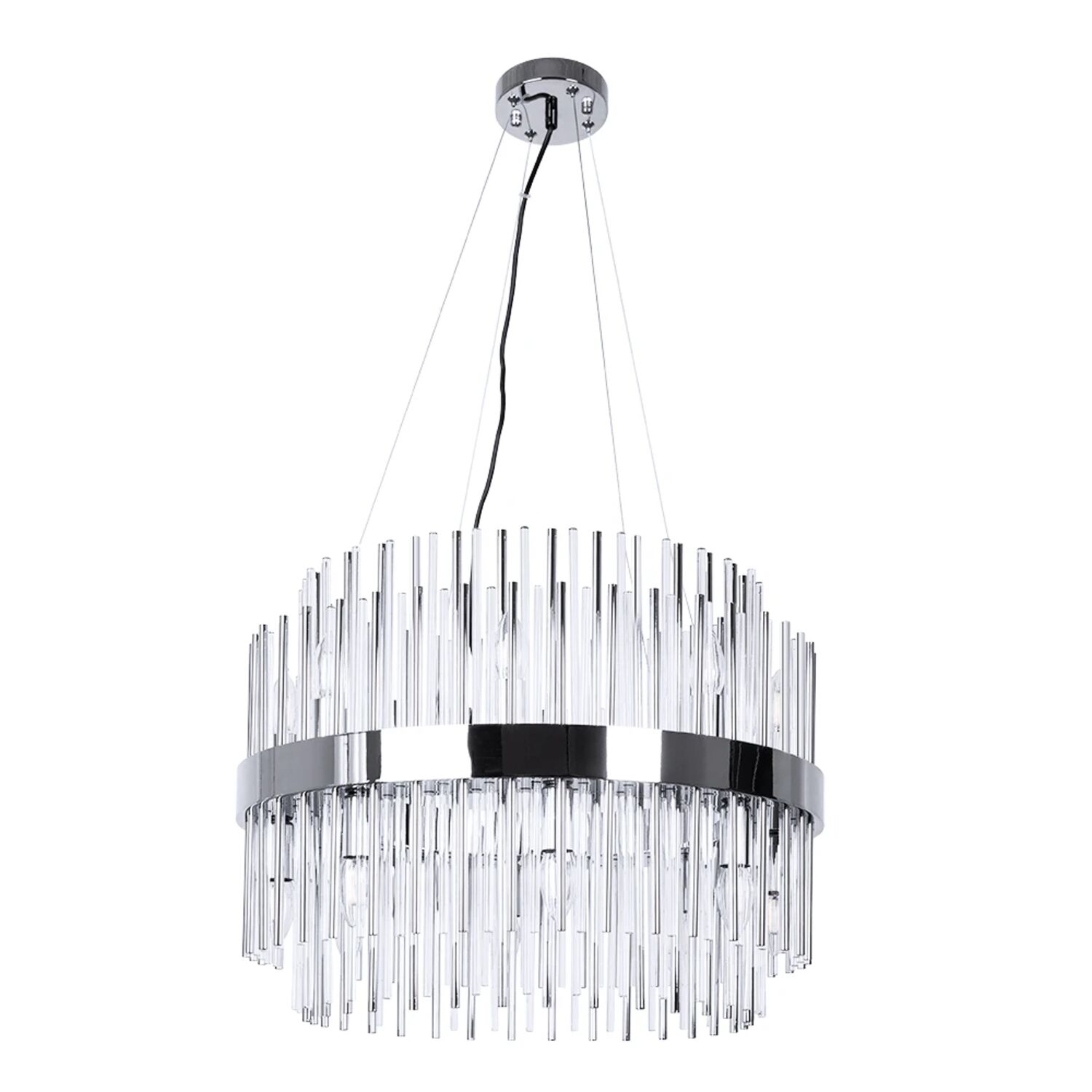 Подвесная люстра Arte Lamp Montreal A1034SP-16CC, арматура хром, плафон стекло прозрачное