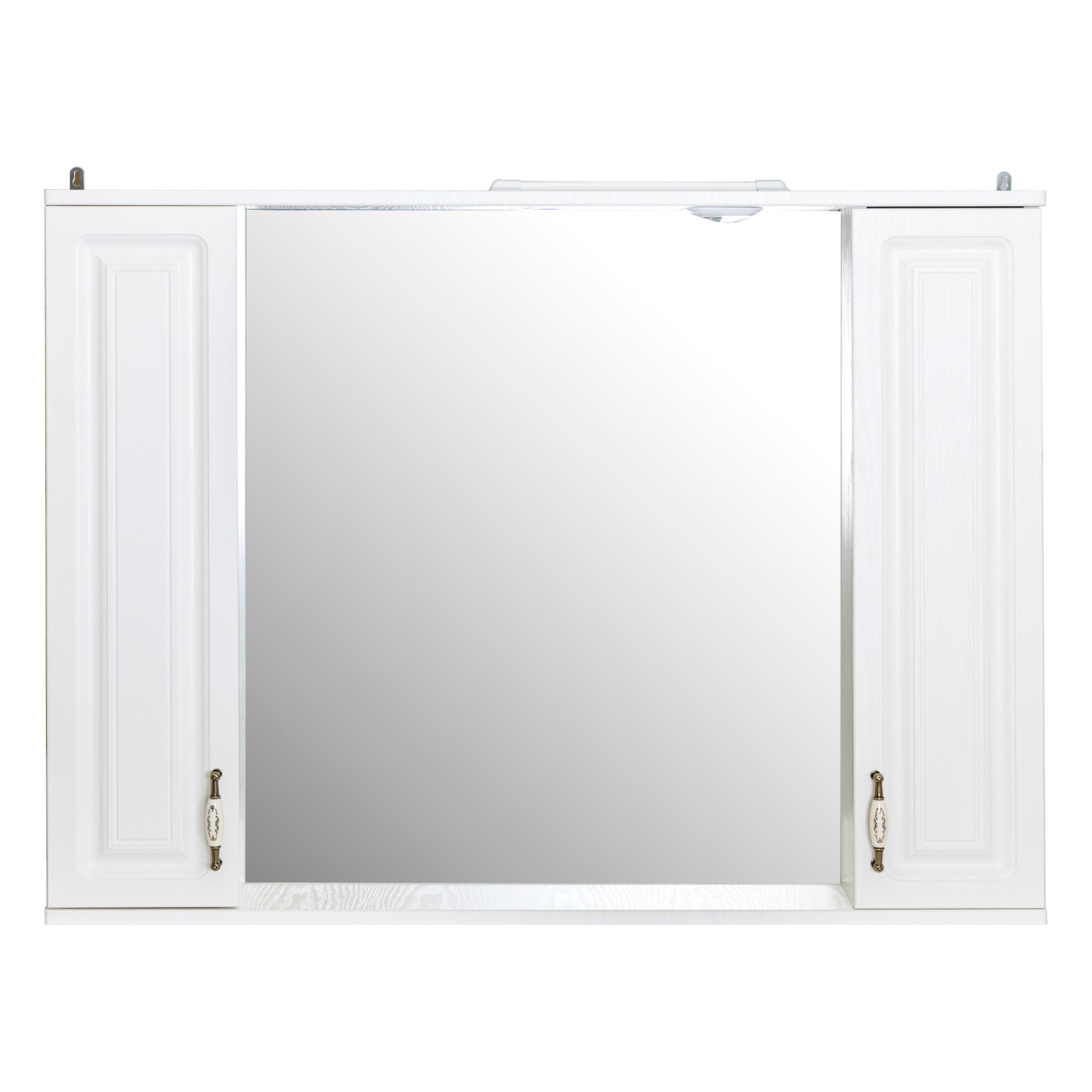 Шкаф-зеркало Stella Polar Кармела 100/С, с подсветкой, цвет белое серебро