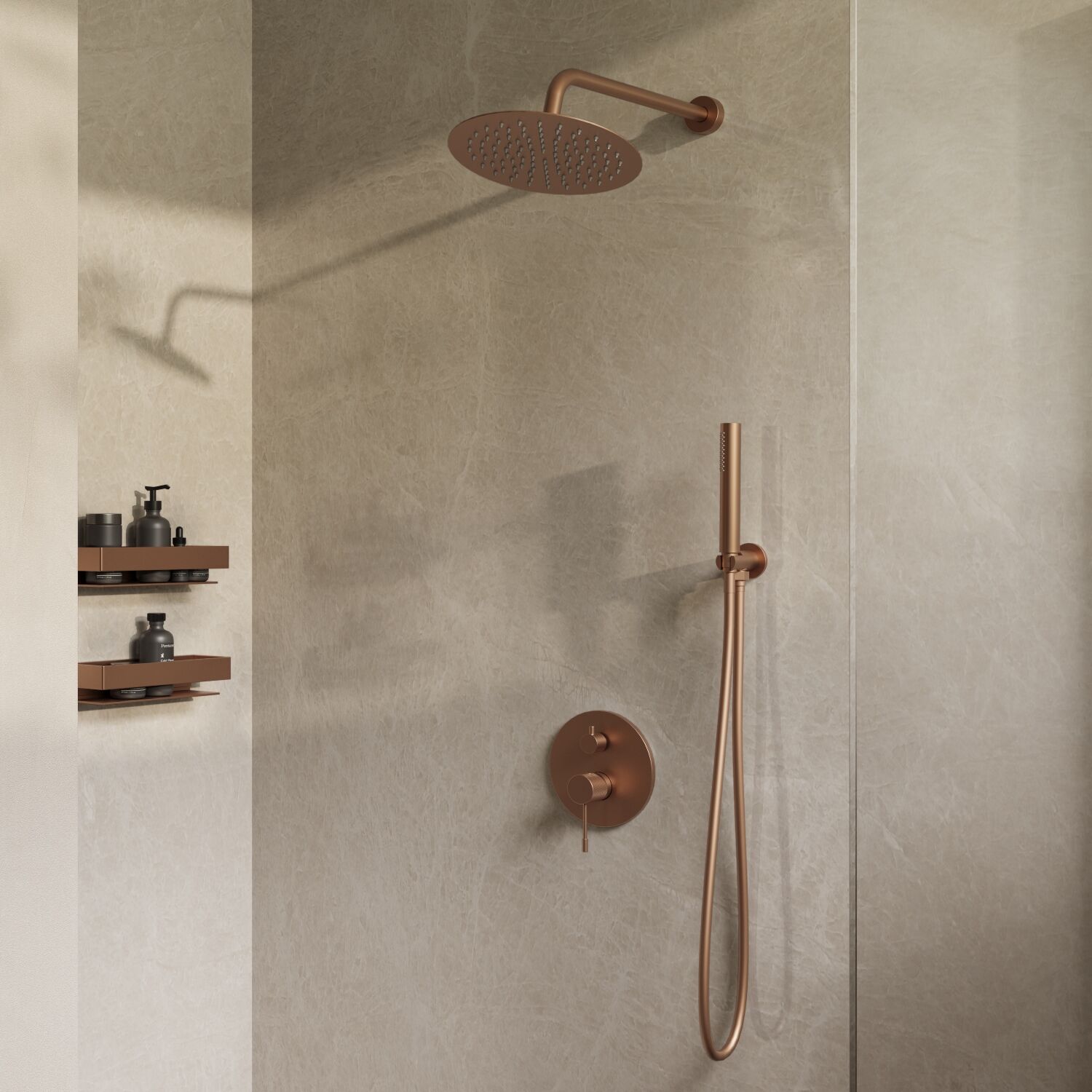 Душевой комплект Vincea Desire VSFW-1D1BC, встраиваемый, цвет брашированная медь - фото 1