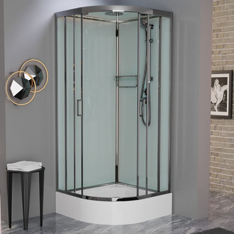 Душевая кабина Frank F400/1 Brilliant 100x100, с полотенцедержателем, стекло прозрачное, профиль хром