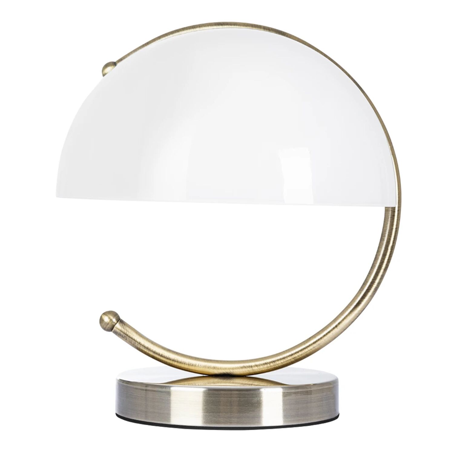 Кабинетная настольная лампа Arte Lamp Banker A5041LT-1AB, арматура античная бронза, плафон стекло белое