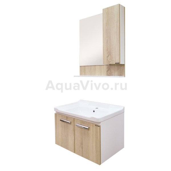 Мебель для ванной Comforty Рига 70, цвет дуб сонома