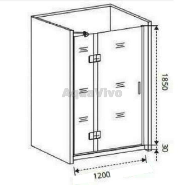 Душевая дверь Good Door Saturn WTW-120-C-CH-L 120, стекло прозрачное, профиль хром, левая - фото 1