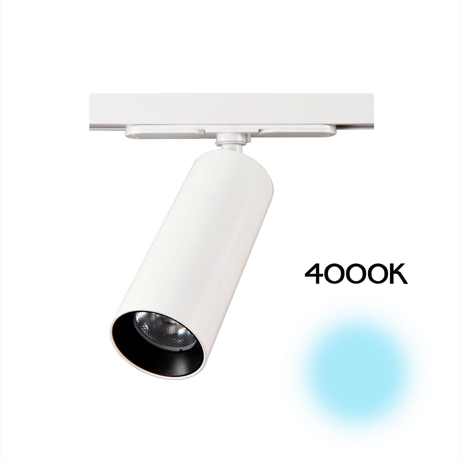 Трековый светильник Citilux Тубус CL01T120N, арматура белая, плафоны металл прозрачный