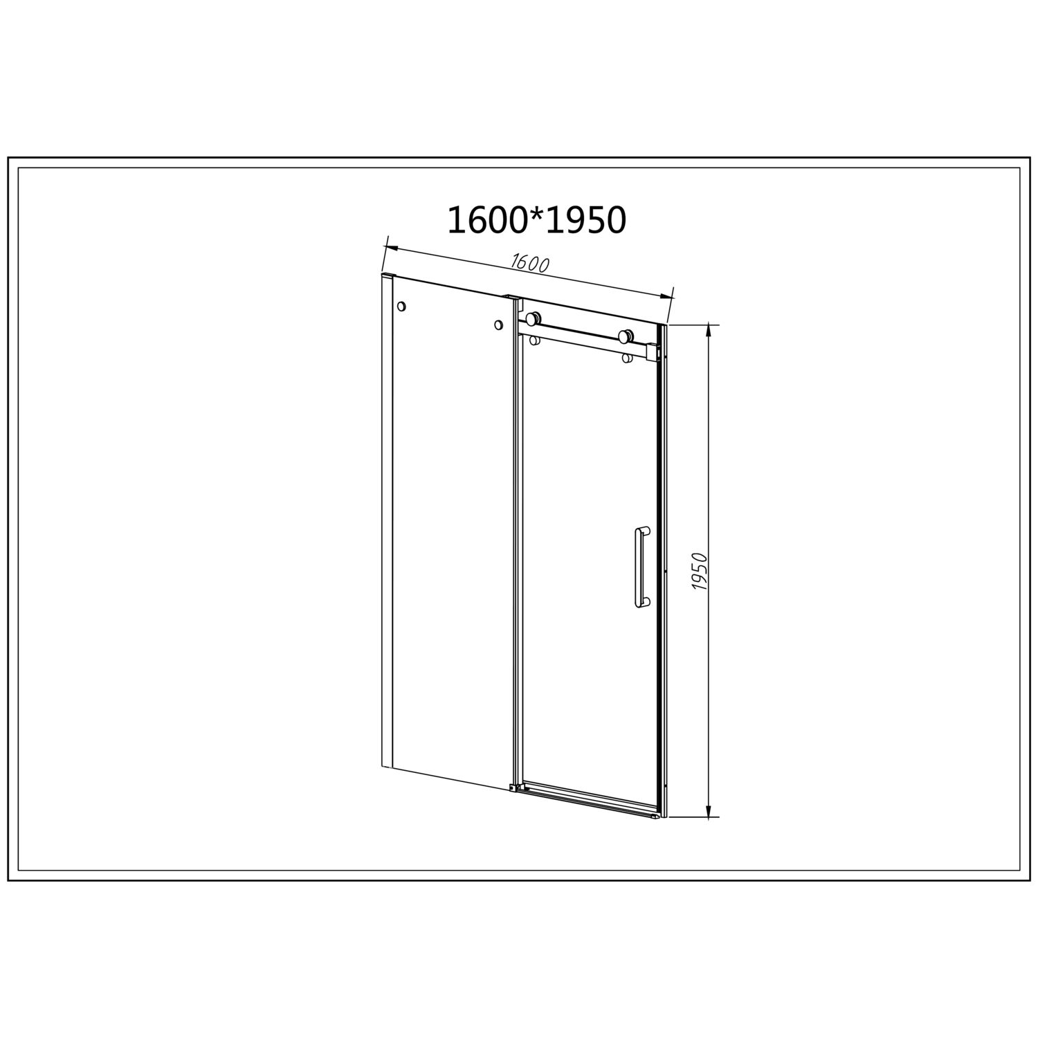 Душевая дверь Vincea Como-N VDS-4CN 160x195, стекло прозрачное, профиль хром - фото 1