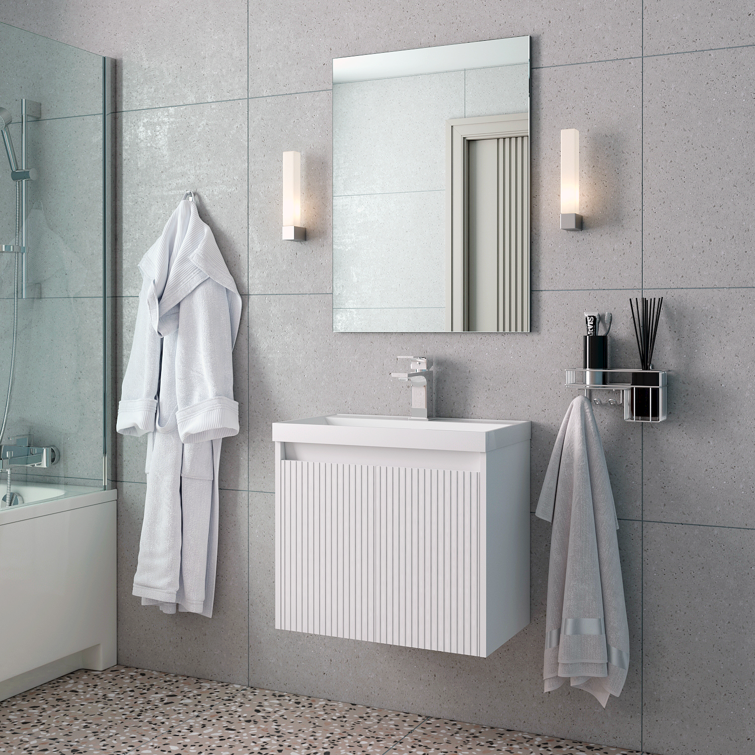 Мебель для ванной Corozo Блисс 60, цвет белый