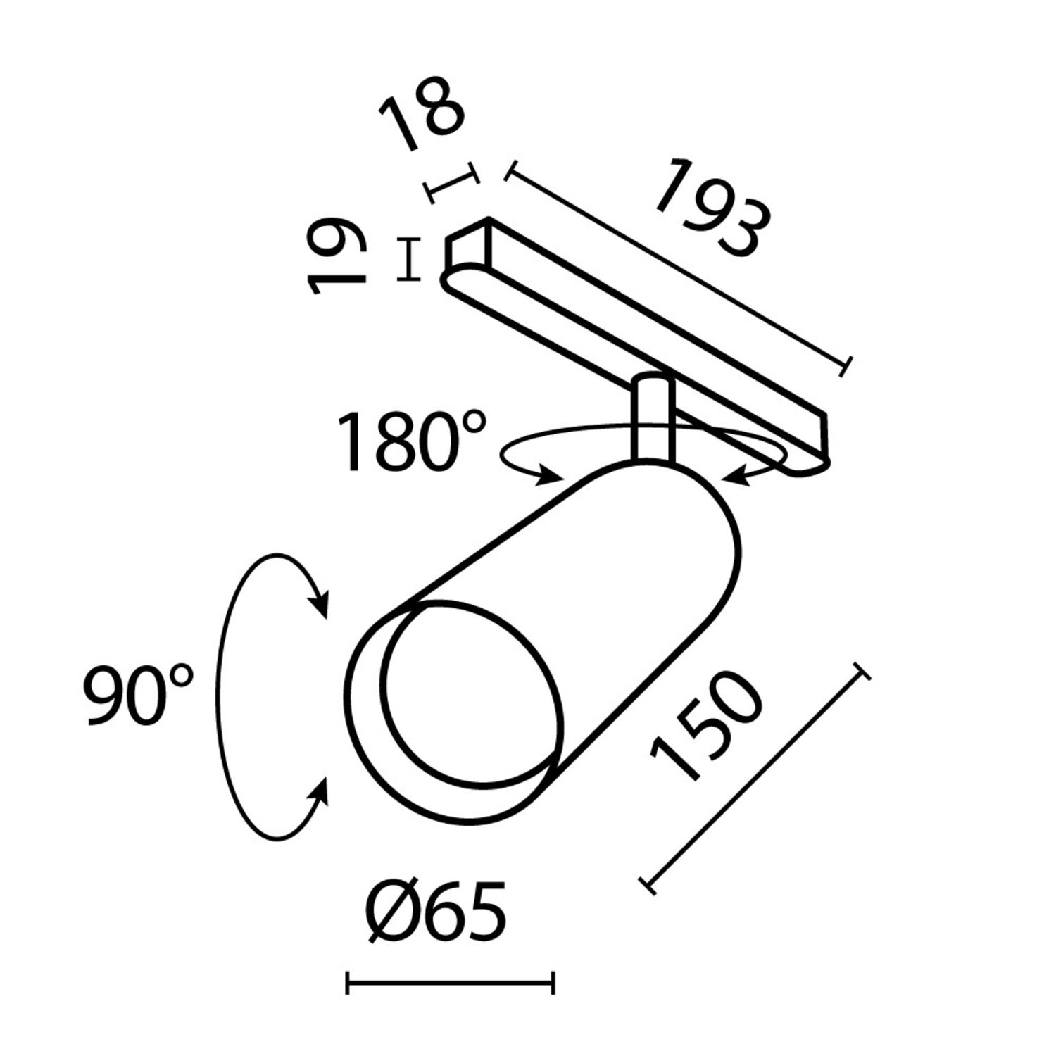Трековый светильник Maytoni Focus LED TR032-4-20WTW-S-DD-B, арматура черная    - фото 1