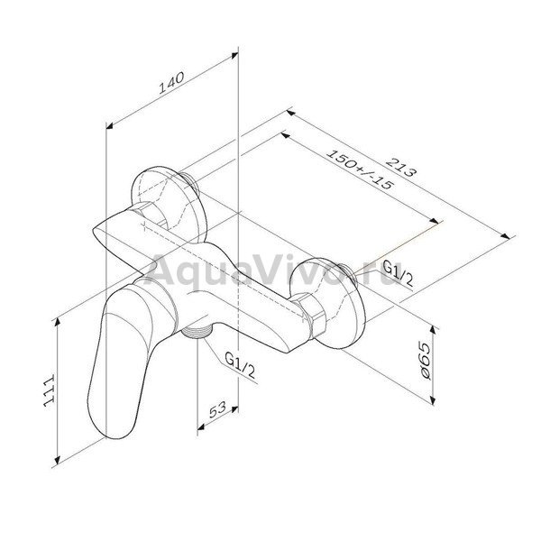 Смеситель AM.PM Sunny F85C20000 для душа, цвет хром