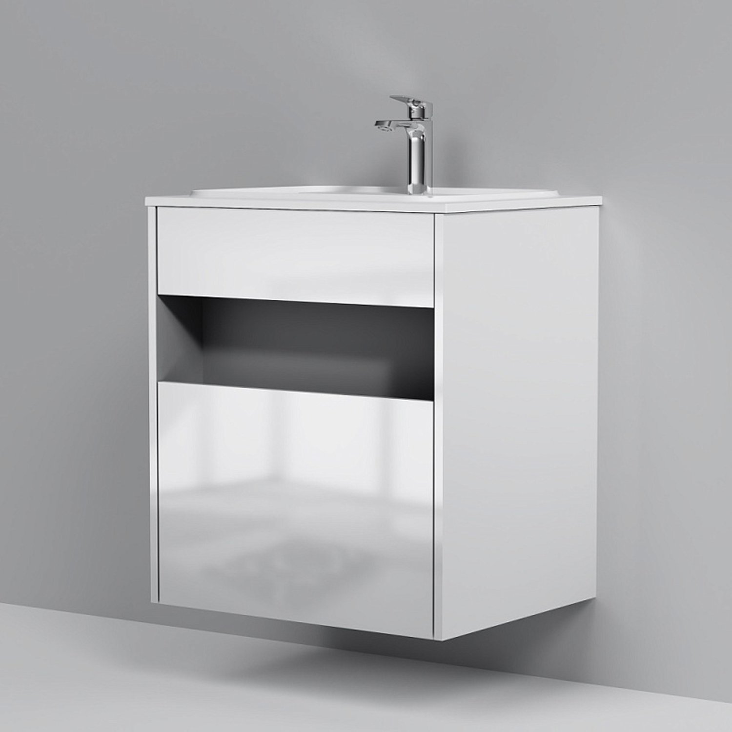 Тумба под раковину AM.PM Func 60, цвет белый глянец