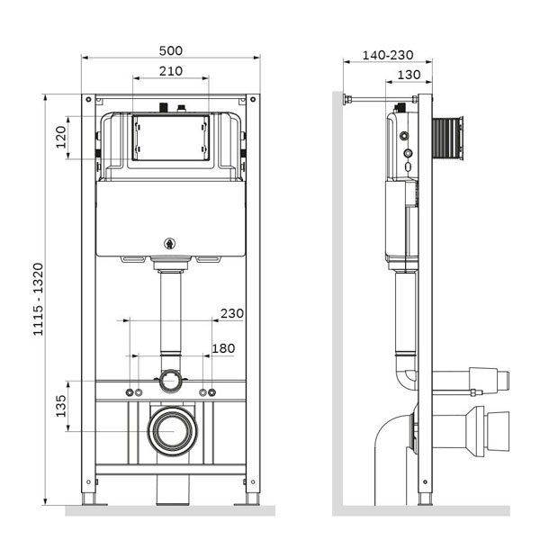 Комплект AM.PM IS450A38.701700 унитаза Spirit V2.0 FlashClean с сиденьем микролифт и инсталляции c черной кнопкой
