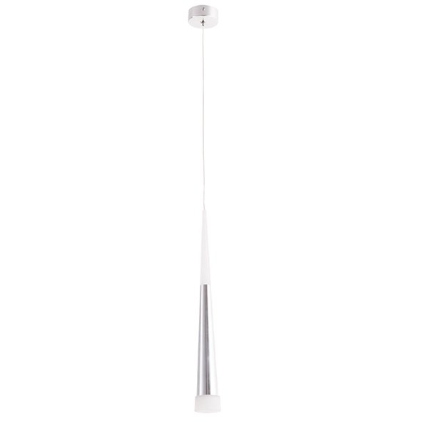 Подвесной светильник Arte Lamp Orione A6010SP-1CC, арматура хром, плафон металл / пластик белый / хром, 6х6 см