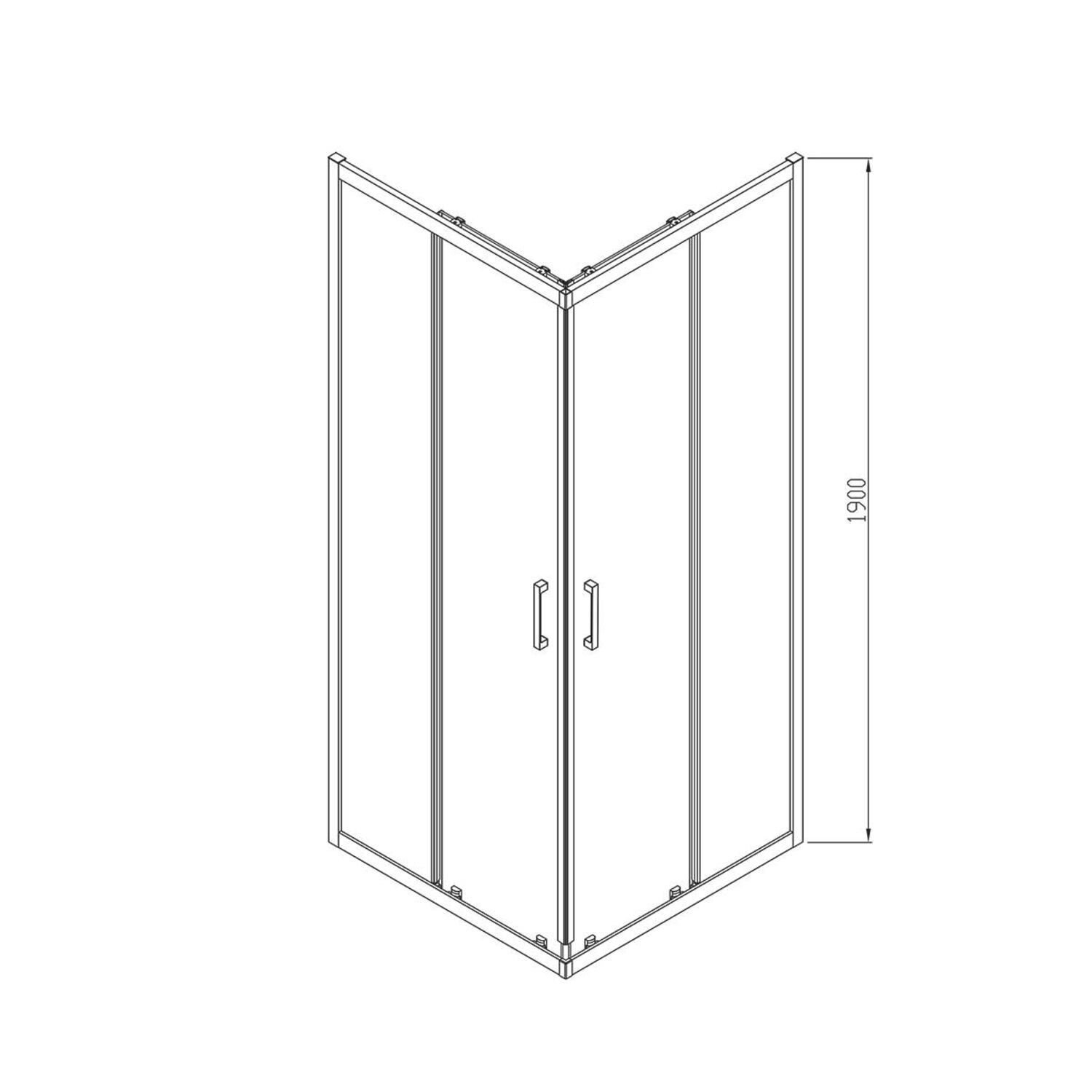 Душевой уголок Vincea Alpha VSS-3AL 100x100, стекло прозрачное, профиль вороненая сталь - фото 1