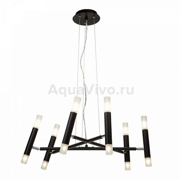 Подвесной светильник Maytoni Vigo MOD031PL-12B, арматура цвет черный, плафон/абажур акрил, цвет белый